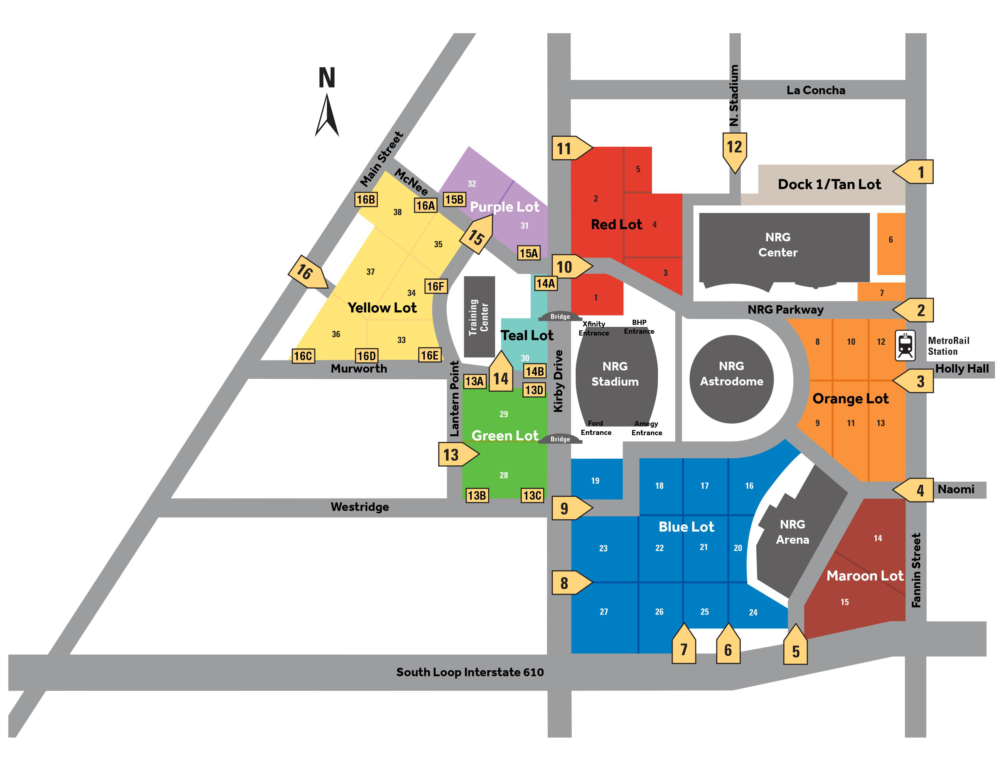 Houston Rodeo Cookoff Map Parking Map | NRG Park